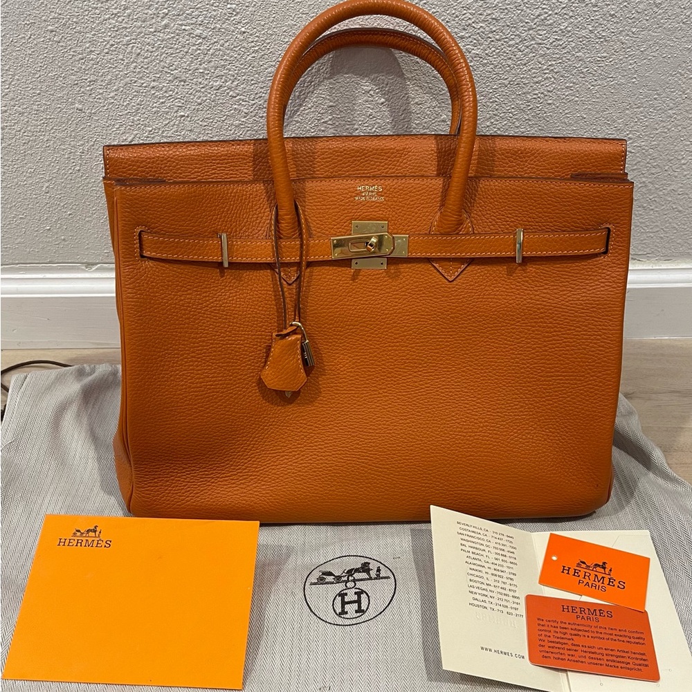 HERMES BIRKIN 45 TOTE BRAND NEW WITH CERTIFICATION stamp code 25s Q-2013